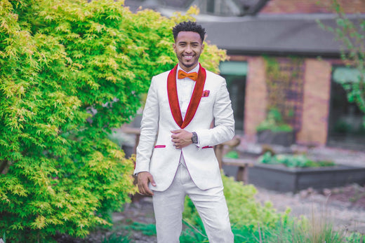 A Butterfly Brocade Wedding - A Hand Tailored Suit