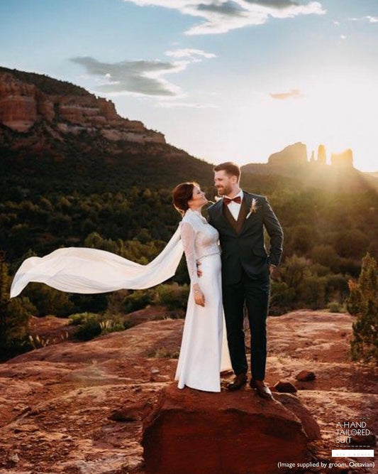 A Teal Suit for Octavian's Arizona Wedding! - A Hand Tailored Suit
