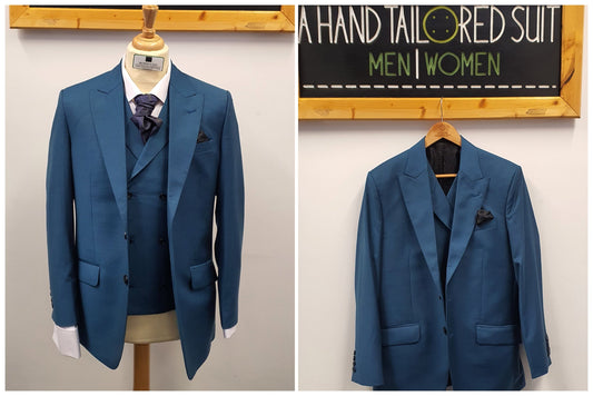The Teal Wedding Suit Measured Using Our 3D App! - A Hand Tailored Suit