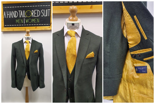 The Green Flannel Wedding Suit - A Hand Tailored Suit