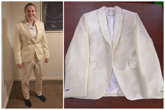 An Ivory Suit for a Dubai Wedding! - A Hand Tailored Suit