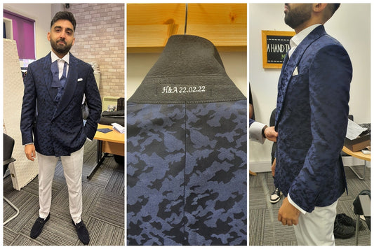 Camouflage Inspired Wedding Attire for Dubai! - A Hand Tailored Suit