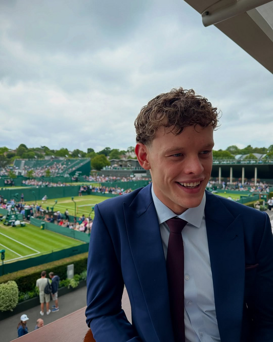 Olympic Swimmer Matthew Richards Wears A Hand Tailored Suit to Wimbledon!