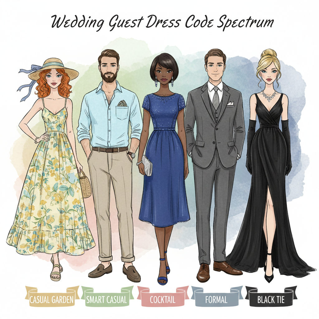 Wedding Guest Outfit Guide | Dress Codes from Casual to Black Tie UK 2025 A Hand Tailored Suit Wedding Guest Outfit Guide | Dress Codes from Casual to Black Tie UK 2025 A Hand Tailored Suit