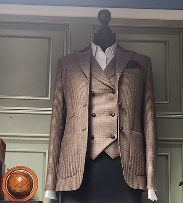 Women's Italian Brown/Black Tweed Three Piece Suit