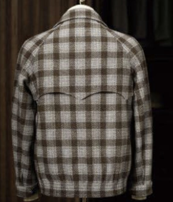 A brown tweed jacket