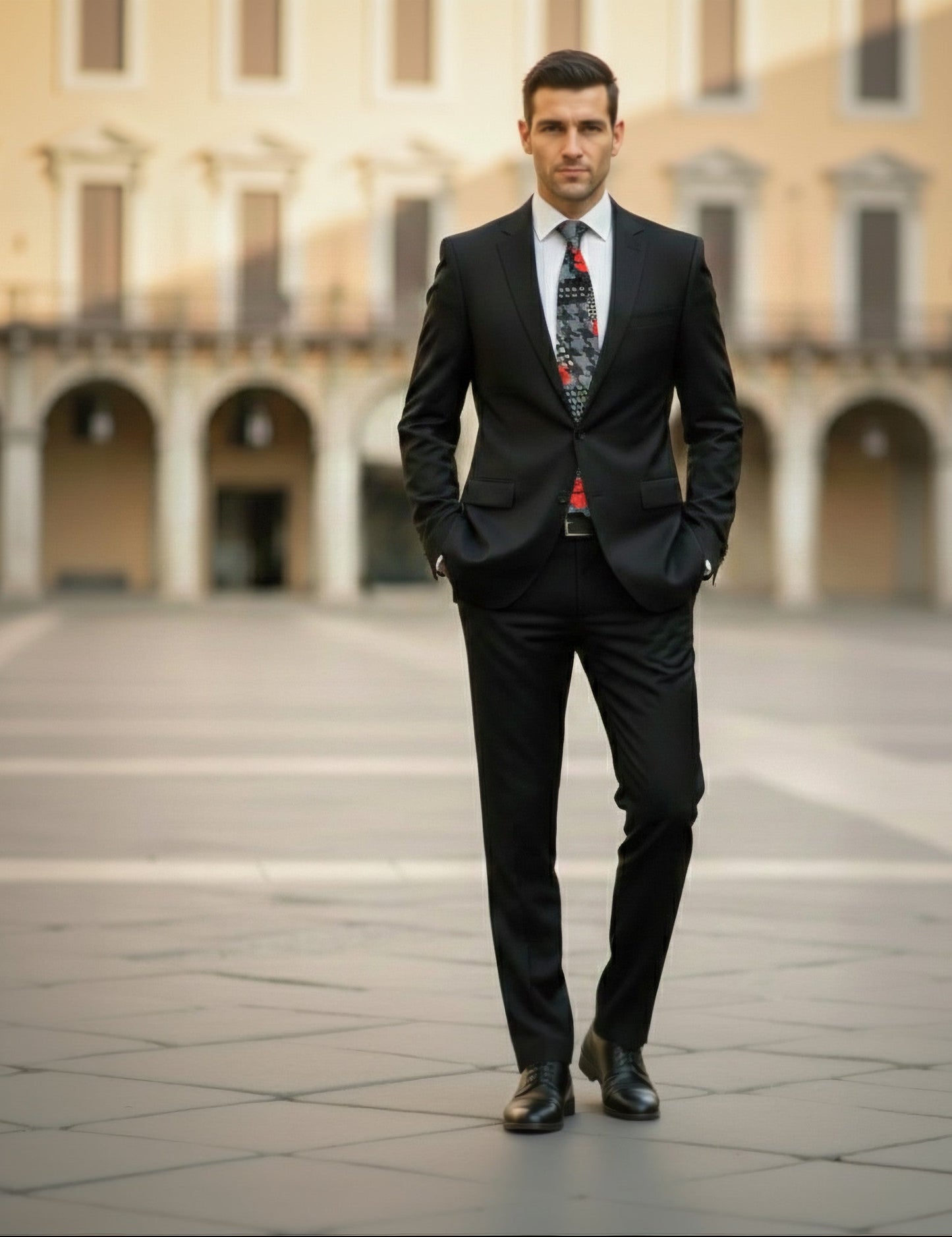 Mens Bespoke Necktie FL-12 Kiss Kiss