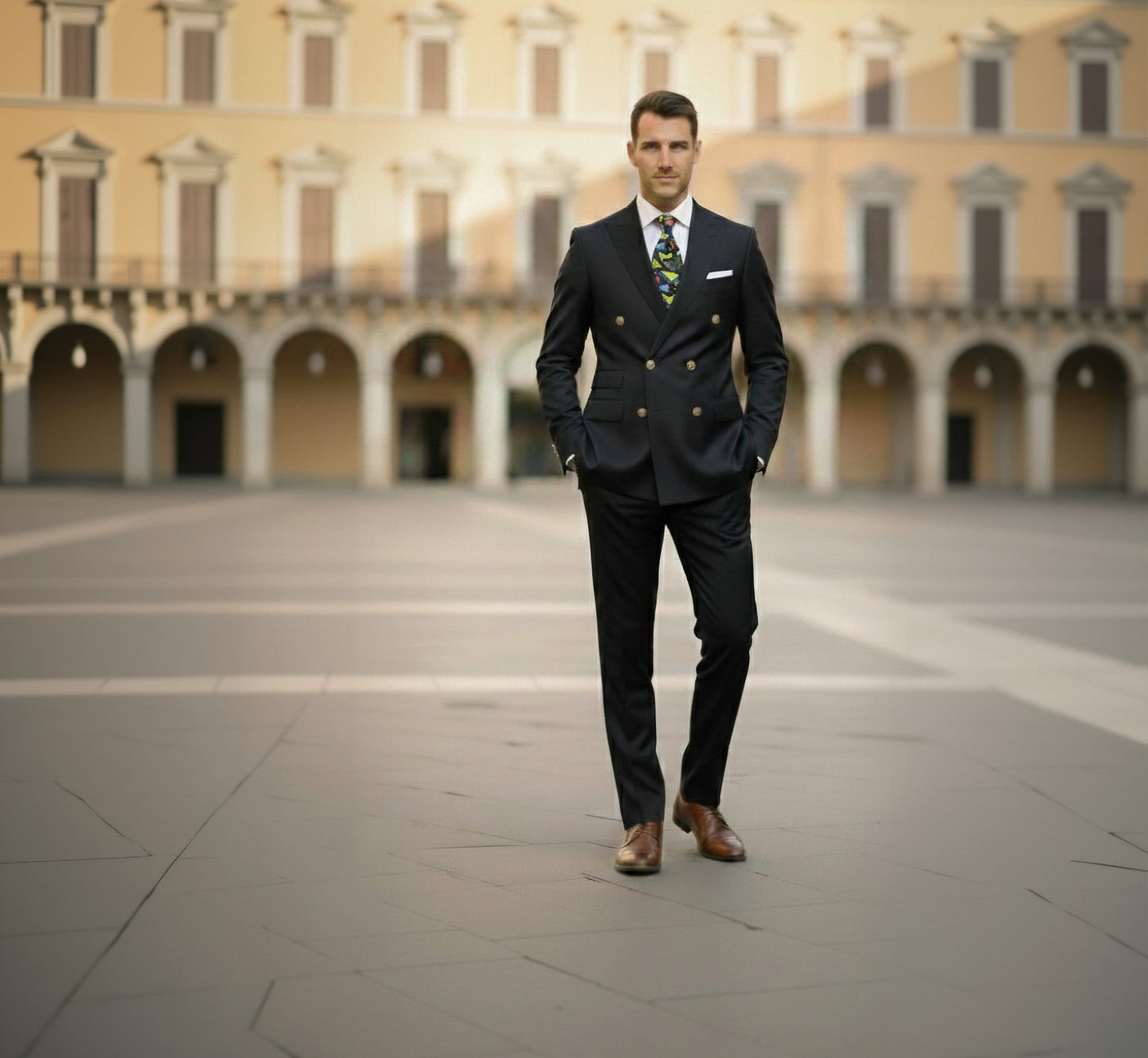 Mens Bespoke Necktie FL-18 Neon Lights