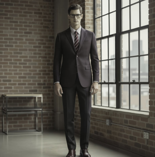 Dark Burgundy Single Breasted / Two Piece Suit