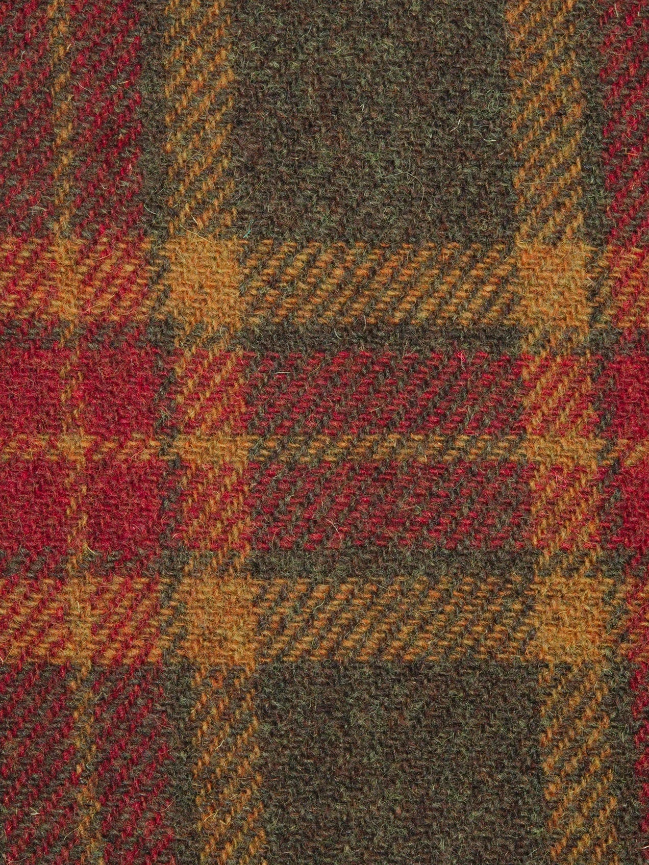 Harris Tweed Green / Orange Check Overshirt