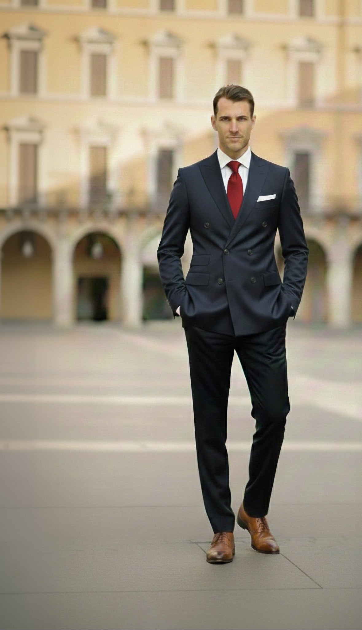 Mens Bespoke Necktie S-122 Dark Red