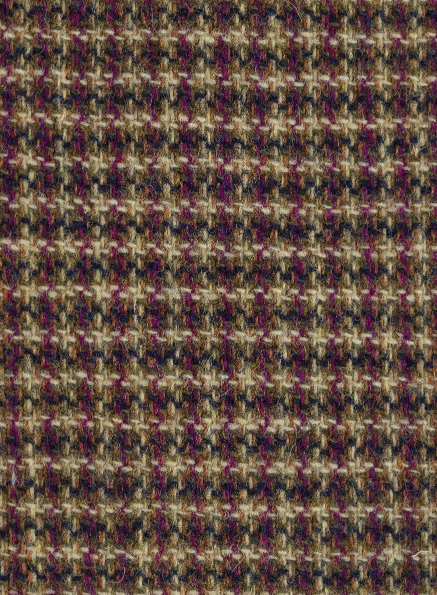 Mustard yellow, purple & brown geometric pattern