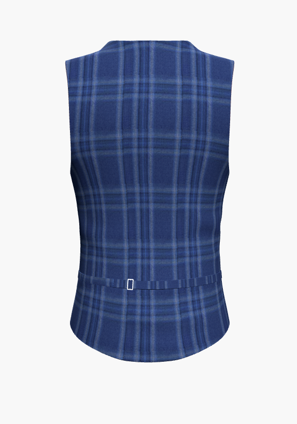 Waistcoat Blue Check 110'S / Style No WL2335111