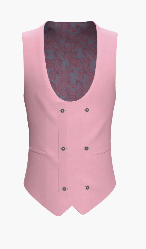 Waistcoat Pink Super 110'S / Style No WL2335060