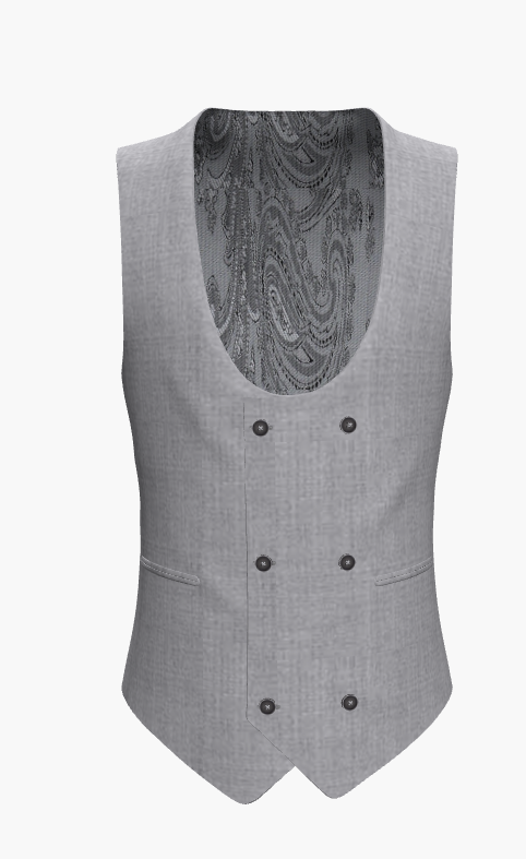Waistcoat Light Grey Super 110'S / Style No WL2335054