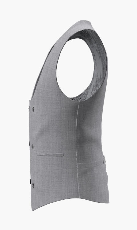 Waistcoat Light Grey Super 110'S / Style No WL2335054