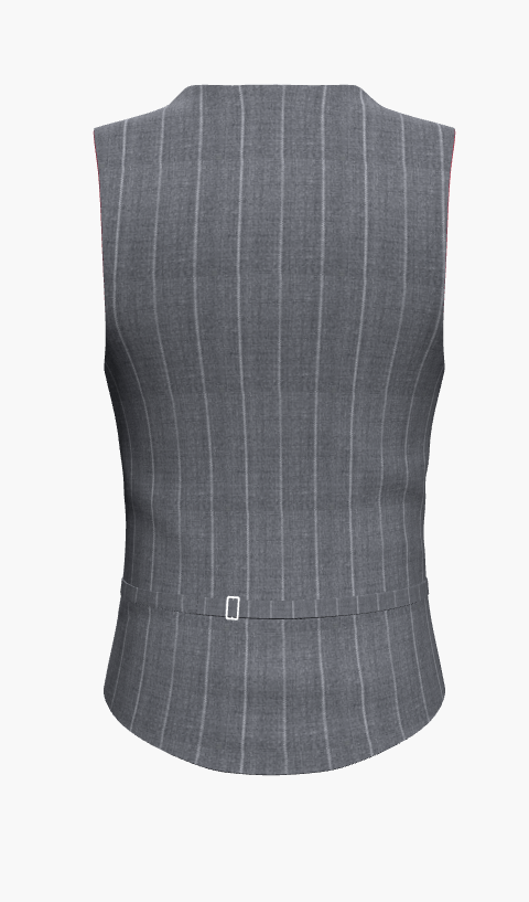 Waistcoat Grey Pinstripe Super 120'S / Style No WL2335087