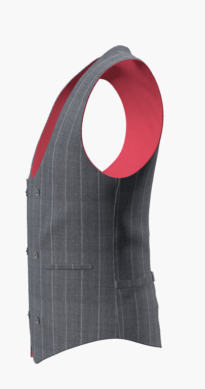 Waistcoat Grey Pinstripe Super 120'S / Style No WL2335087