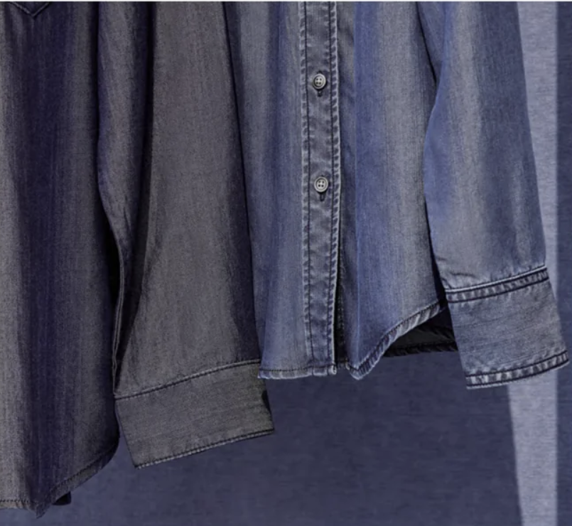 Women's Bespoke Denim Shirt Light Blue Style No ZGA0022