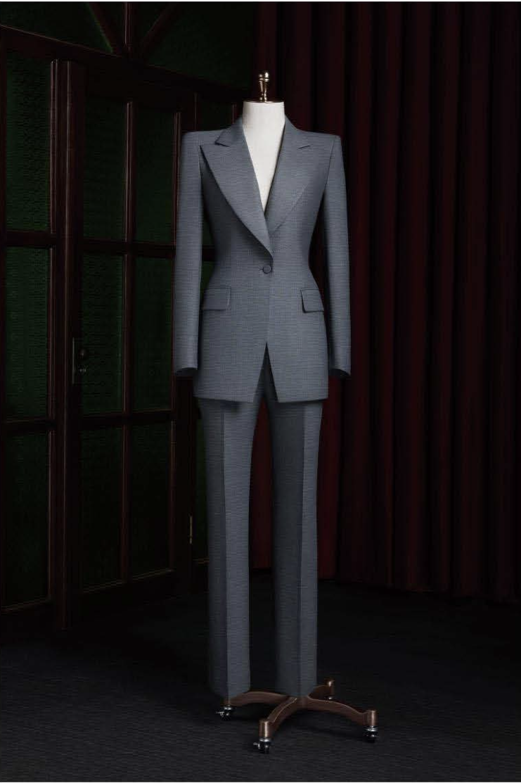 Grey Wool/ Blend Two Piece Women's Suit / Style No DBT6731
