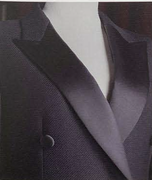 Black Twill Wool / Blend Women's Evening Coat / Style No DBT6776