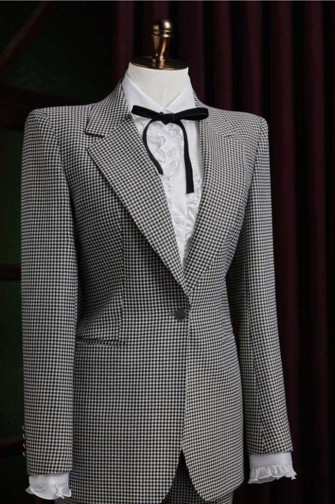 Black-White Hounds Tooth Women's Jacket / Style No DBT6721