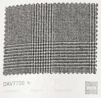Grey Wool Flannel Check / Black Twill Women's Suit / Style No DAV7738
