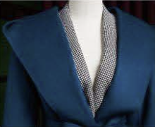 Royal Blue Wool-Cashmere Single Breasted /Women's Evening Coat / Style No DBU9086