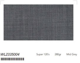 Women's English Wool Medium Grey Super 120'S Two Piece Suit