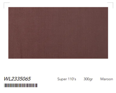 Women's Maroon Single Breasted / Two Piece Suit Italian Pure Wool Super 110'S