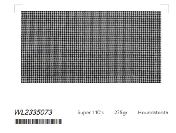 Women's Grey/ Black Houndstooth Double Breasted / Two Piece Suit Italian Pure Wool Super 110'S