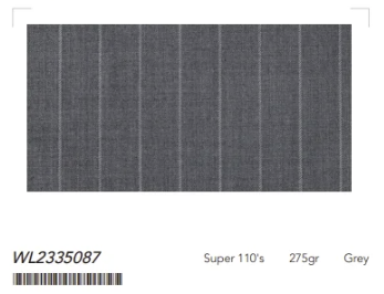 Women's Grey Pinstripe Double Breasted / Two Piece Suit Italian Pure Wool Super 110'S