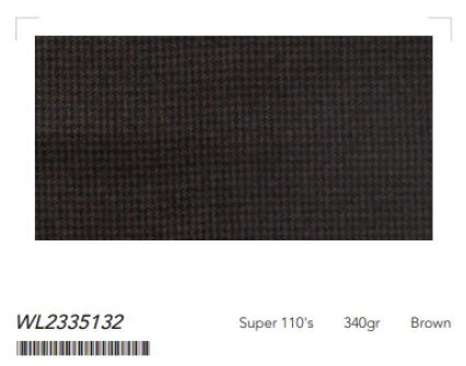 Women's Brown Puppytooth Single Breasted / Two Piece Suit Italian Pure Wool Super 110'S