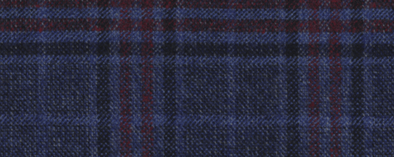 Women's Navy/Red Plaid Tweed Three Piece Suit