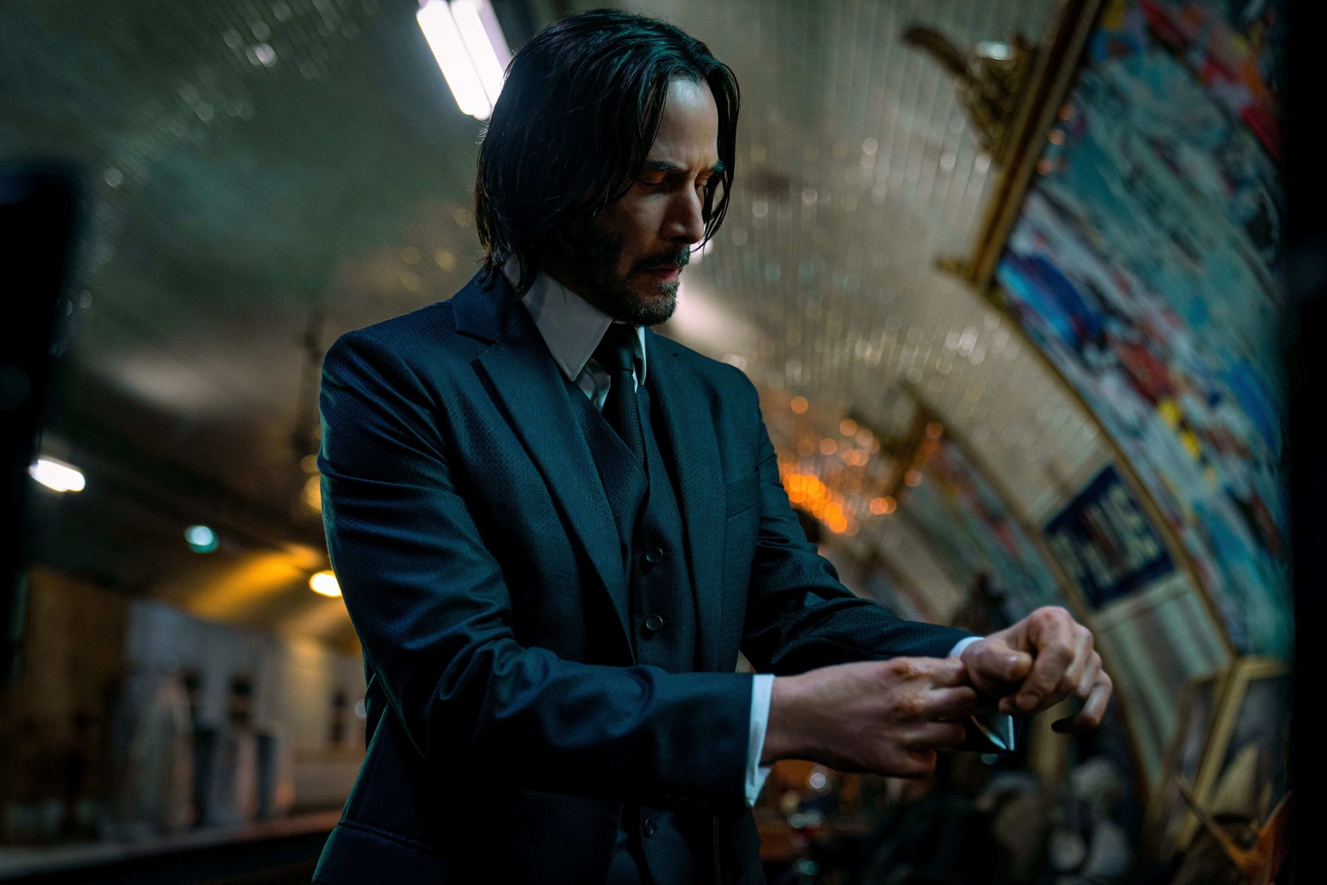 john wick dress shirt Mens John Wick Black Suit Package + Shirt & Tie