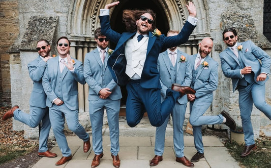 Tailoring for a Manor Garden Wedding: Simon’s Custom Blue Tweed Suit