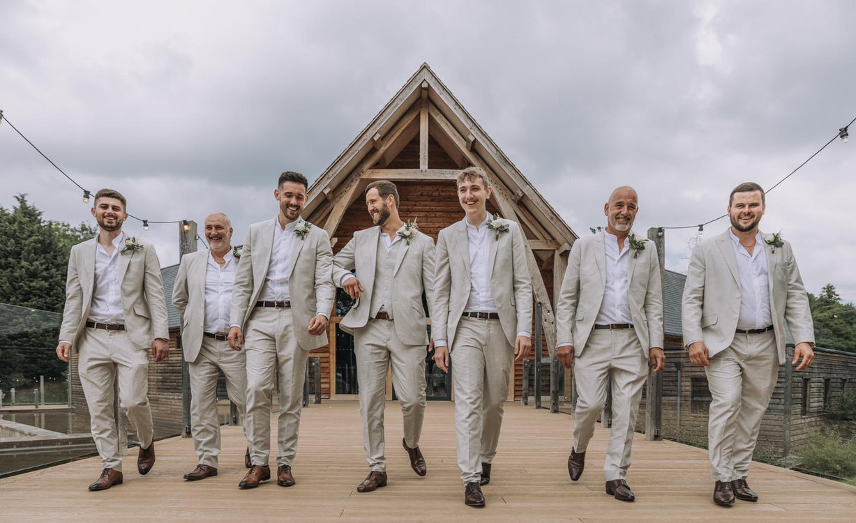 A Dapper Linen Wedding Party - A Hand Tailored Suit