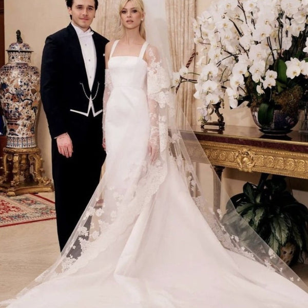 This Italian Bride's Custom Cotton Wedding Dress by Dior Is the