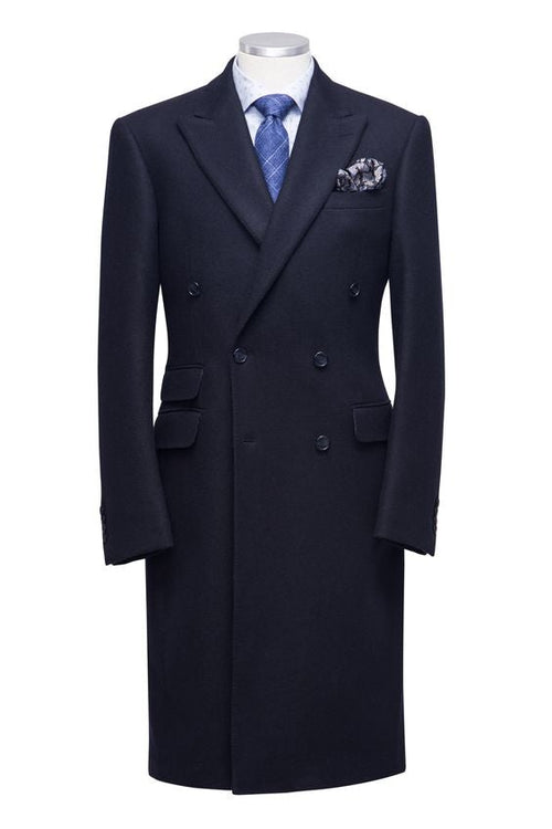 Double Breasted Long Overcoats Custom Made - A Hand Tailored Suit