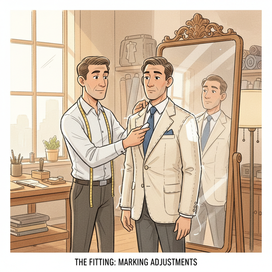 The Art of Basted Fittings: True Bespoke Tailoring Explained