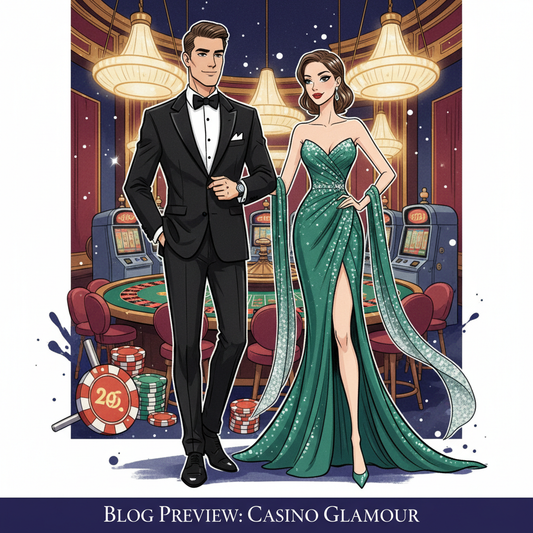 What to Wear to a Casino Night: James Bond-Inspired Sophistication (perfect tie-in to your Bond collection!)