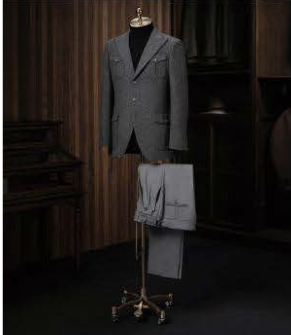 A Charcoal Patch Pocket Tweed 