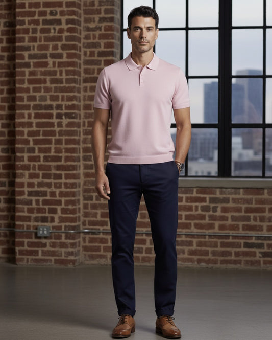 Baby pink Polo short sleeved polo