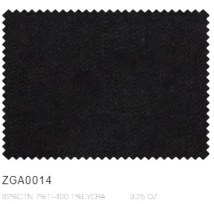 Black fabric swatch with texture details on a white background