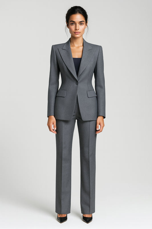 Grey Wool/ Blend Two Piece Women's Suit  / Style No DBT6731