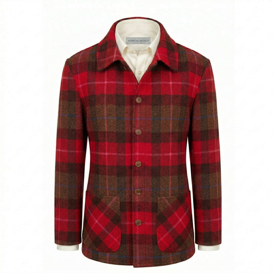 Harris Tweed Red/Brown Overshirt
