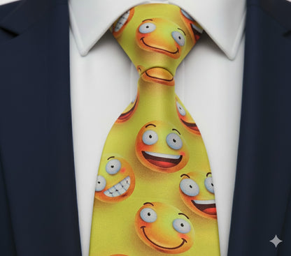 Mens Bespoke Necktie FL-06 Emojis