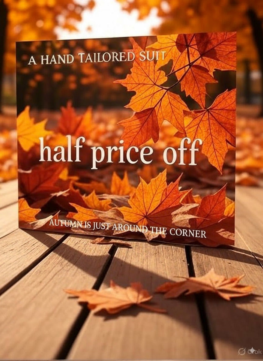 2pce Suit - £1299 Voucher - September Special: 50% OFF