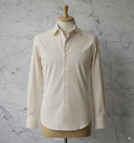 Ivory Cotton/Stretch Shirt Style No: 1725-2
