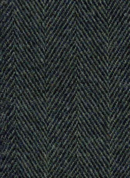 Green & navy wide herringbone.